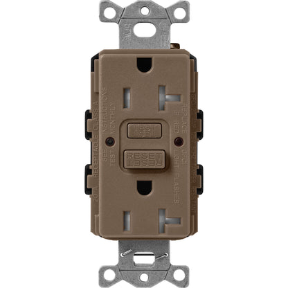Lutron Tamper-Resistant Self Testing GFCI Receptacles - Satin Color 20A 125V | SCR-20-GFST-XX