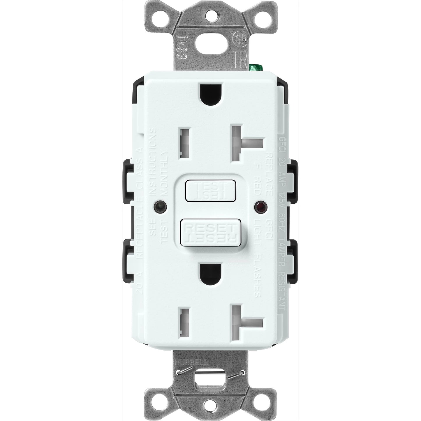 Lutron Tamper-Resistant Self Testing GFCI Receptacles - Satin Color 20A 125V | SCR-20-GFST-XX