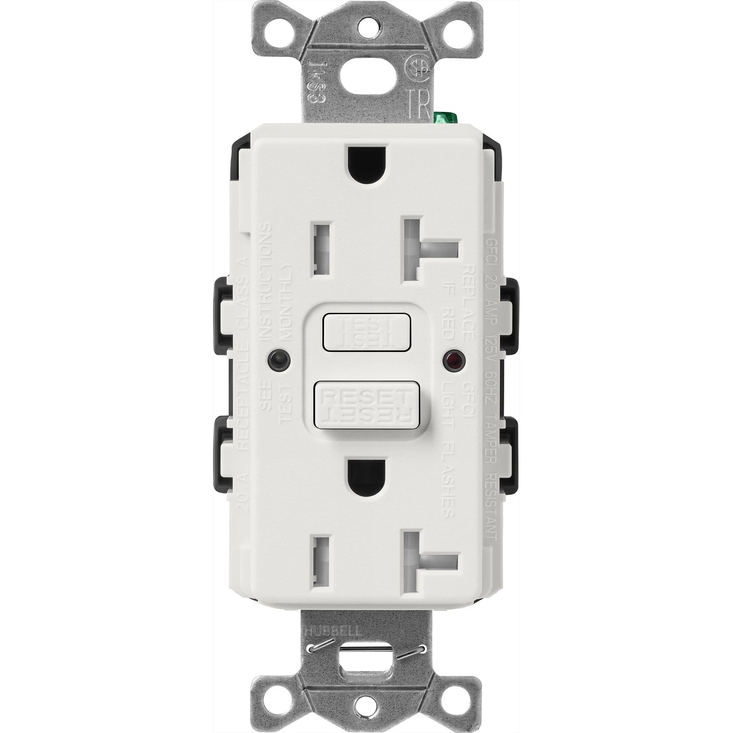 Lutron Tamper-Resistant Self Testing GFCI Receptacles - Satin Color 20A 125V | SCR-20-GFST-XX