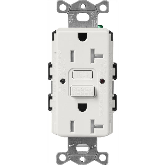 Lutron Tamper-Resistant Self Testing GFCI Receptacles - Satin Color 20A 125V | SCR-20-GFST-XX