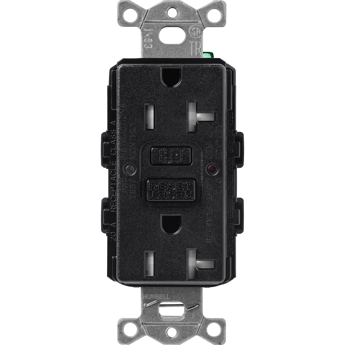 Lutron Tamper-Resistant Self Testing GFCI Receptacles - Satin Color 20A 125V | SCR-20-GFST-XX