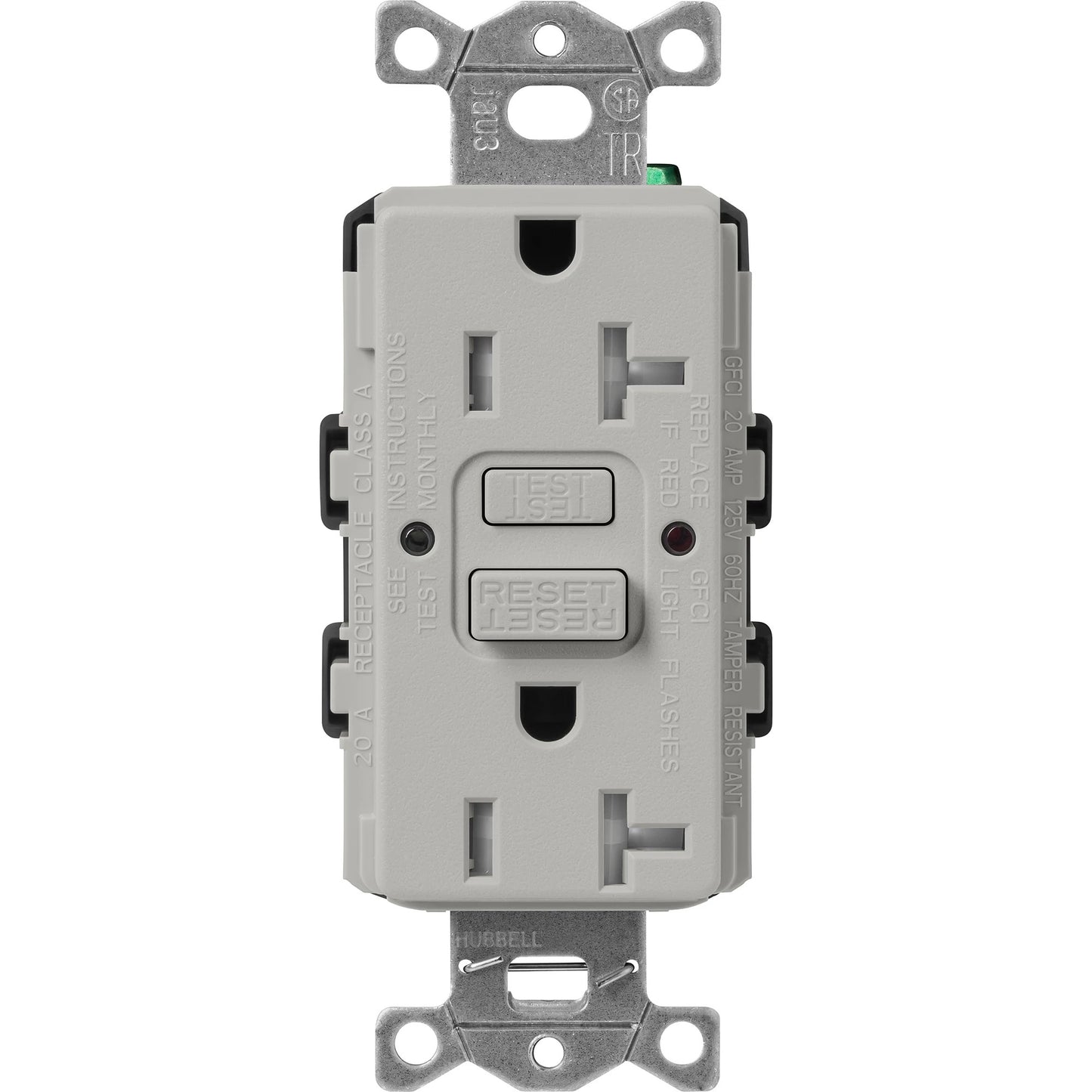Lutron Tamper-Resistant Self Testing GFCI Receptacles - Satin Color 20A 125V | SCR-20-GFST-XX