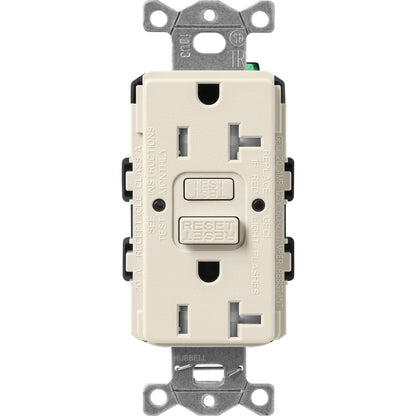 Lutron Tamper-Resistant Self Testing GFCI Receptacles - Satin Color 20A 125V | SCR-20-GFST-XX