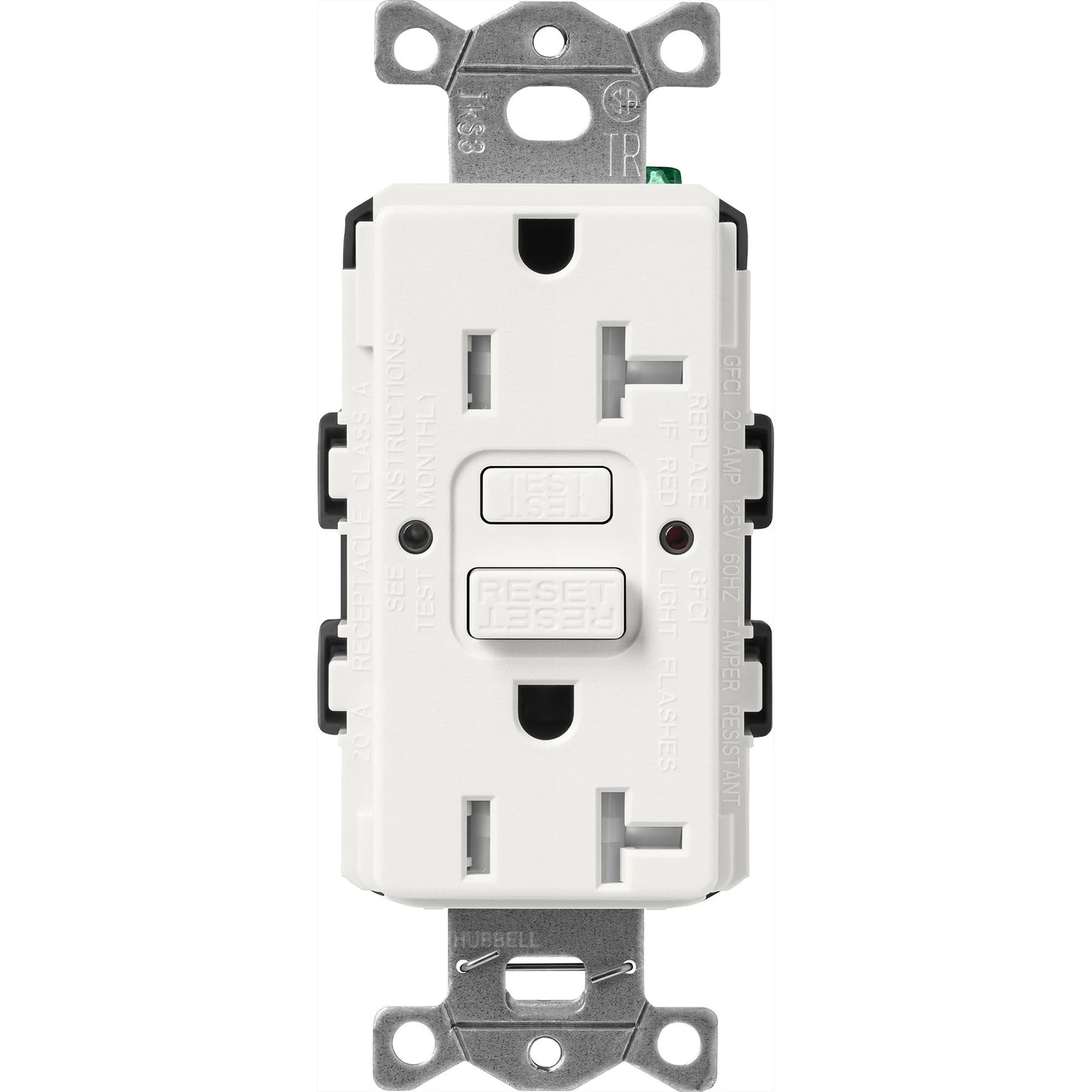 Lutron Tamper-Resistant Self Testing GFCI Receptacles - Satin Color 20A 125V | SCR-20-GFST-XX