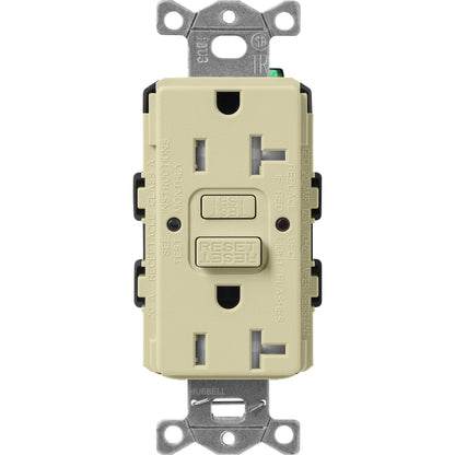 Lutron Tamper-Resistant Self Testing GFCI Receptacles - Satin Color 20A 125V | SCR-20-GFST-XX
