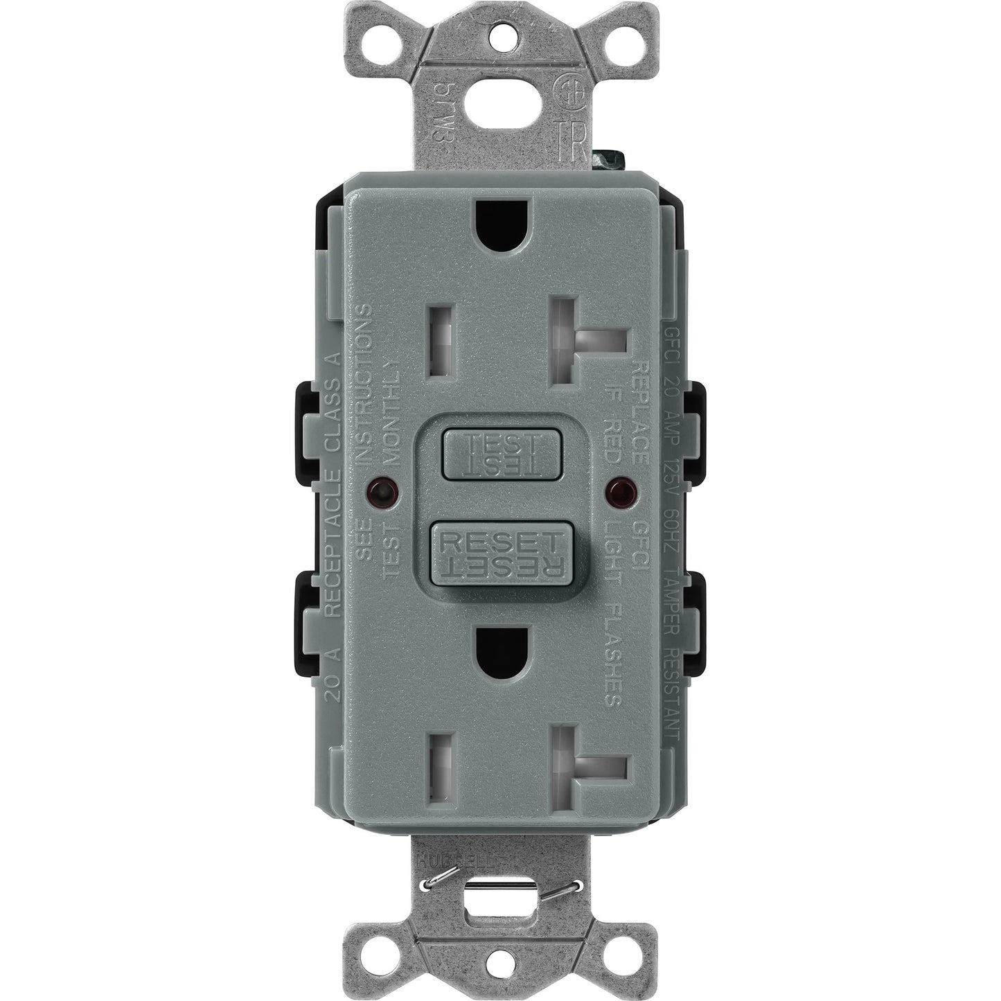 Lutron Tamper-Resistant Self Testing GFCI Receptacles - Satin Color 20A 125V | SCR-20-GFST-XX
