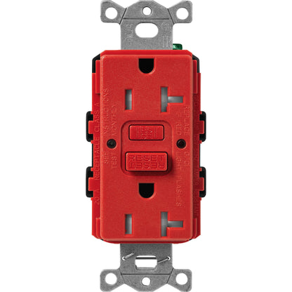 Lutron Tamper-Resistant Self Testing GFCI Receptacles - Satin Color 20A 125V | SCR-20-GFST-XX