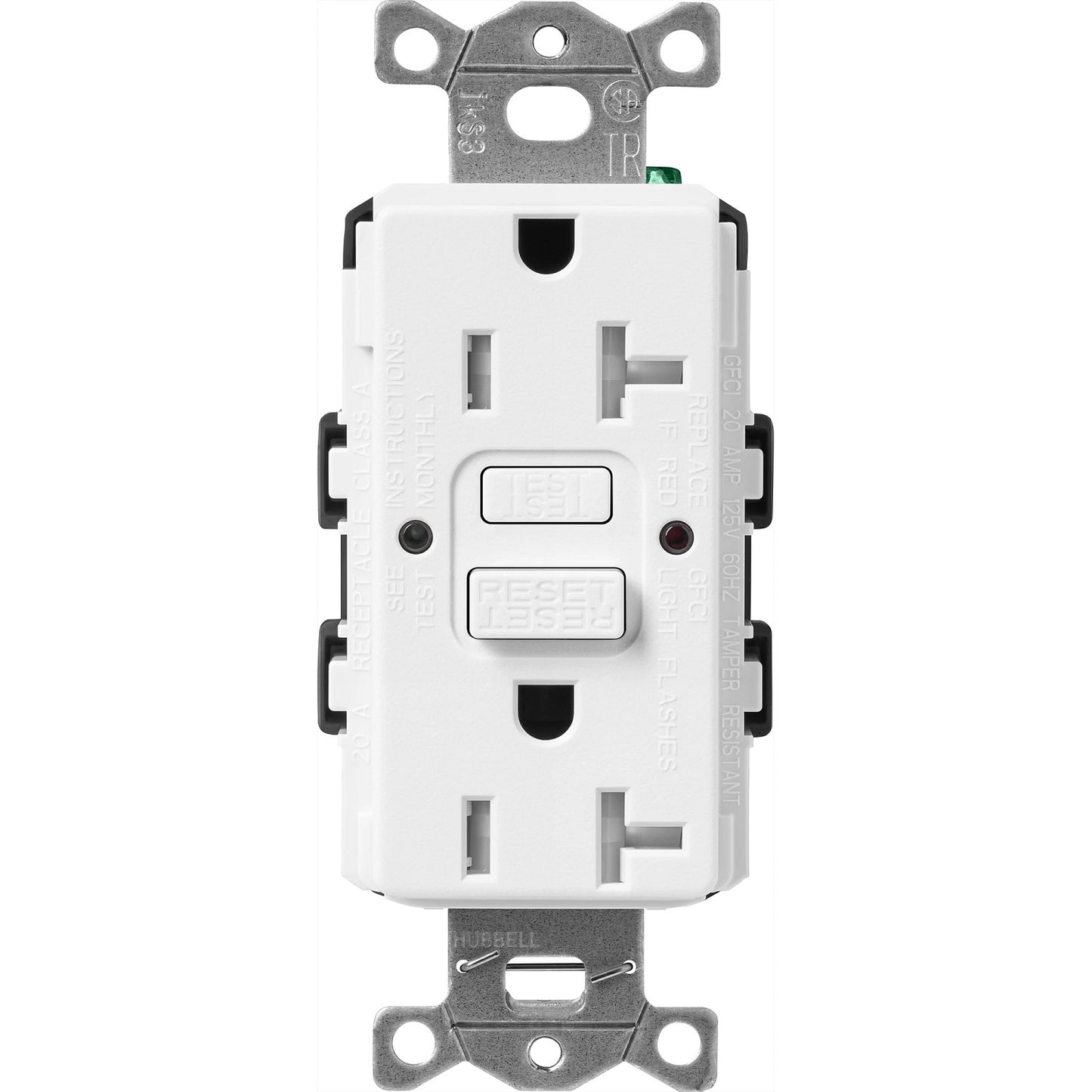 Lutron Tamper-Resistant Self Testing GFCI Receptacles - Satin Color 20A 125V | SCR-20-GFST-XX