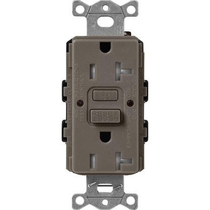 Lutron Tamper-Resistant Self Testing GFCI Receptacles - Satin Color 20A 125V | SCR-20-GFST-XX