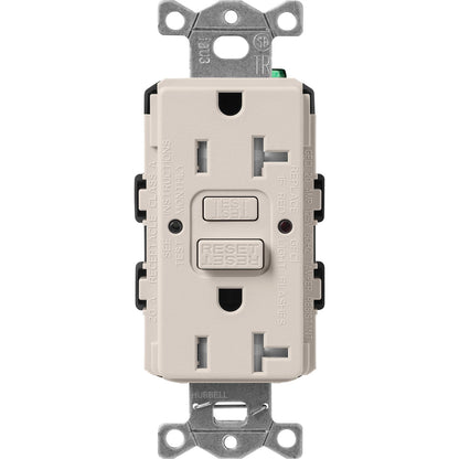 Lutron Tamper-Resistant Self Testing GFCI Receptacles - Satin Color 20A 125V | SCR-20-GFST-XX
