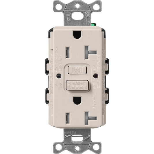 Lutron Tamper-Resistant Self Testing GFCI Receptacles - Satin Color 20A 125V | SCR-20-GFST-XX