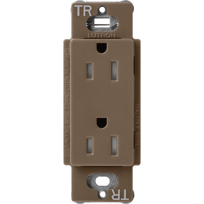 Lutron Tamper-Resistant Receptacles - Satin Color 15A 125V | SCRS-15-TR-XX