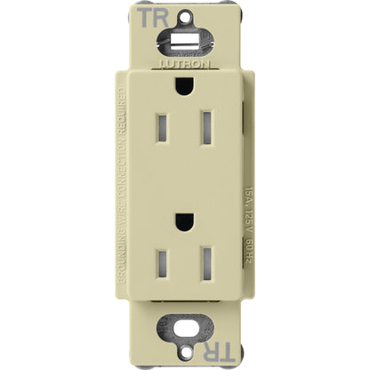 Lutron Tamper-Resistant Receptacles - Satin Color 15A 125V | SCRS-15-TR-XX