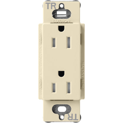 Lutron Tamper-Resistant Receptacles - Satin Color 15A 125V | SCRS-15-TR-XX