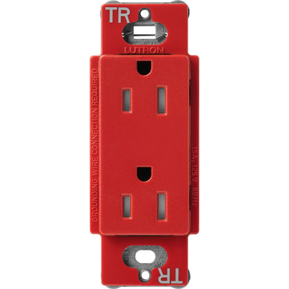 Lutron Tamper-Resistant Receptacles - Satin Color 15A 125V | SCRS-15-TR-XX