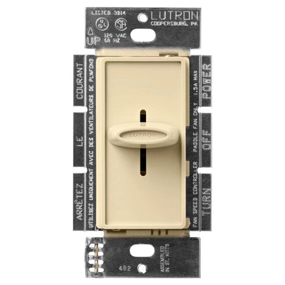 Lutron Skylark Quiet 3-Speed Fan Control 1.5A 120V - Single-Pole/3-Way | SFSQ-F
