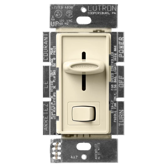 Lutron Skylark Dual Fan/Light Control 1.5A Fan & 300W Inc/Hal - Single-Pole | SFSQ-LF