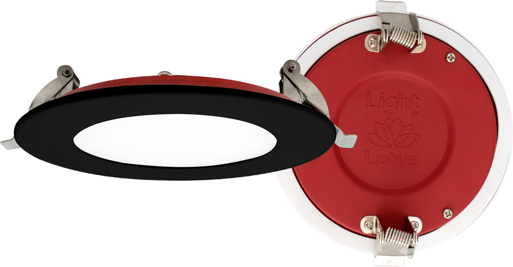 Lotus 4" Fire Rated Round Panel LED 9W 5CCT 900 lm CRI90+ | FR-LED-4-S12W-5CCT-PL