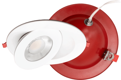 Product Display Visual of the SKU: FR-LED-6-S15W-5CCT-FG-WH for Marketing of theLotus 6" Fire Rated Floating Gimbal 15W 5CCT 1200 lm White CRI90+ | FR-LED-6-S15W-5CCT-FG
