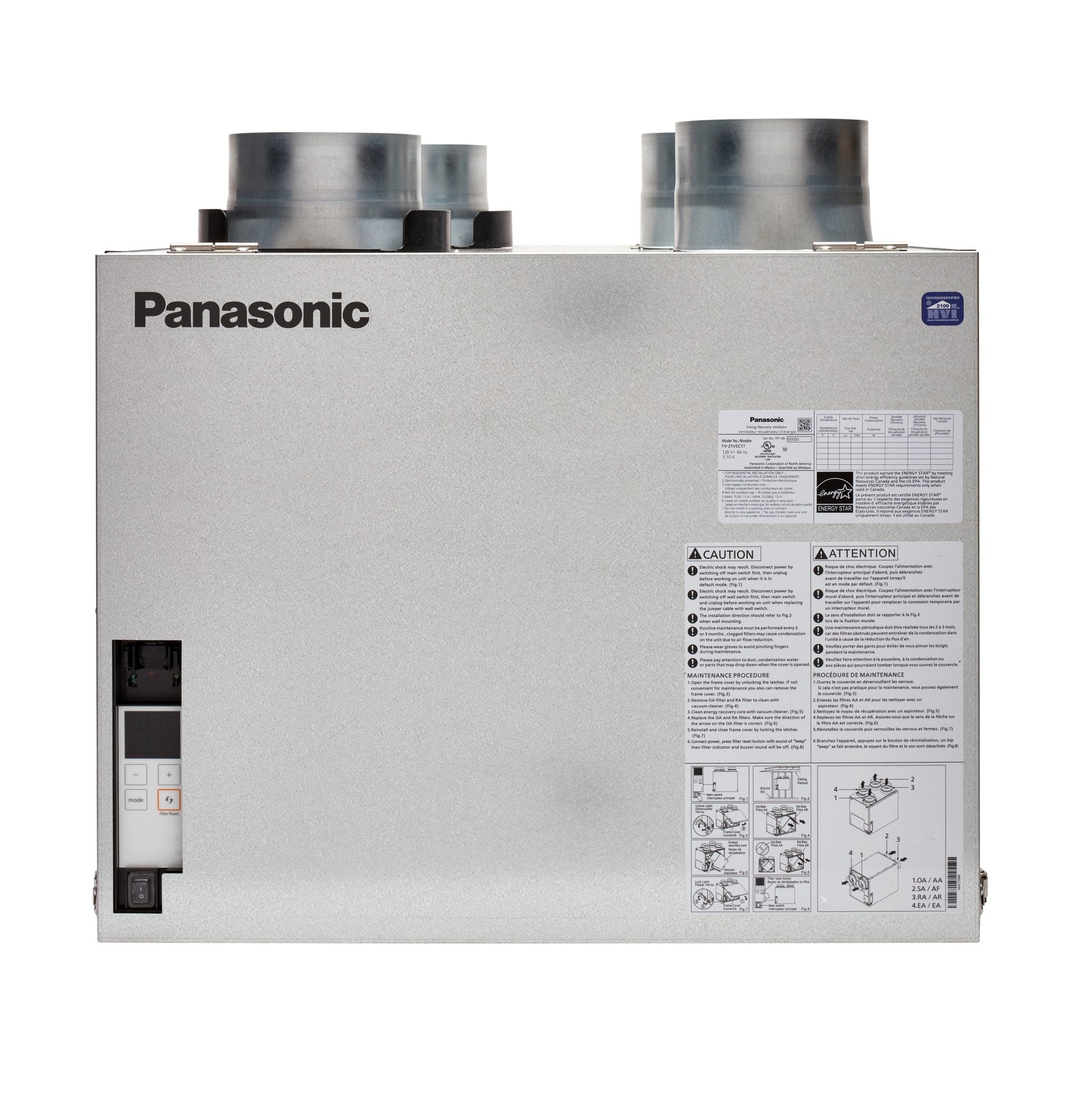 Panasonic BalancedHome Elite Plus+ 210 CFM ERV | FV21VEC1S – Simply ...