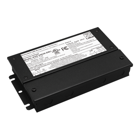 Lotus 24V Constant Voltage 30W Driver 5-in-1 Dimmable | KVG-24030-DWJ