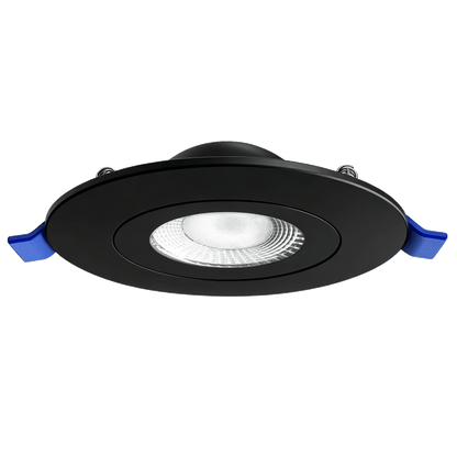 Lotus JXL-FG0410W-5CCT-BK 4-inch black floating-gimbal 10W recessed LED, 120V AC driver included, 90-degree tilt, 360-degree rotation, 5CCT