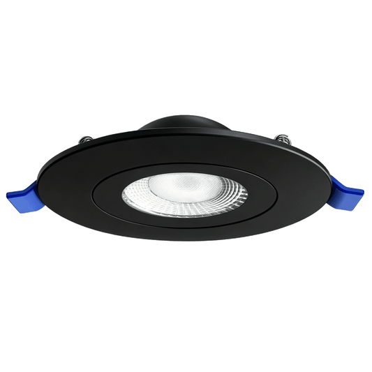 Lotus JXL-FG0410W-5CCT-BK 4-inch black floating-gimbal 10W recessed LED, 120V AC driver included, 90-degree tilt, 360-degree rotation, 5CCT