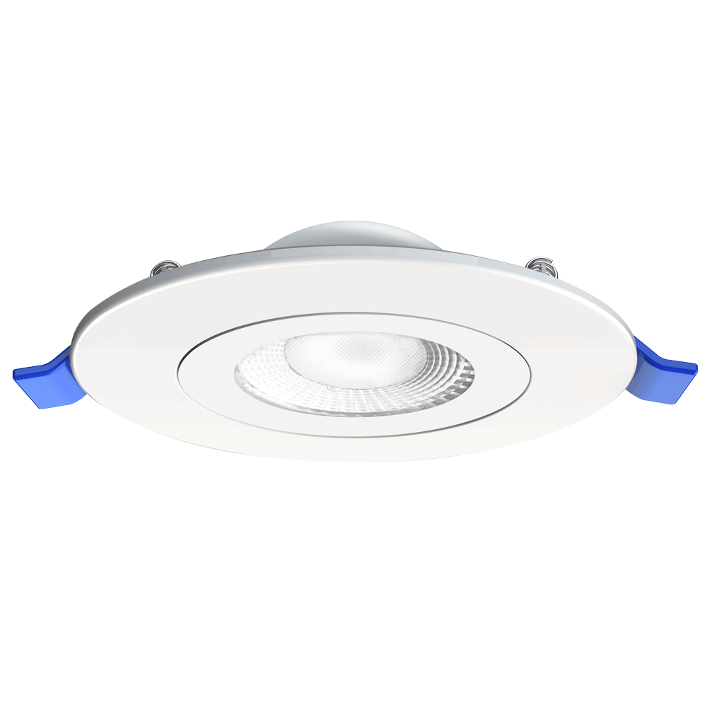 Lotus JXL-FG0410W-5CCT-WH 4-inch white floating-gimbal 10W recessed LED, 120V AC driver included, 90-degree tilt, 360-degree rotation, 5CCT
