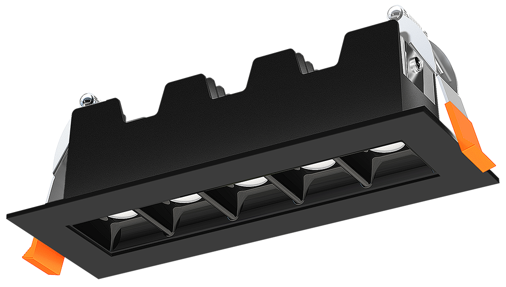 Product Display Visual of the SKU: JXL-TXH05-T11W-5CCT-BK-30° for Marketing of theLotus 5 LED Linear Recessed 11W 5CCT | JXL-TXH05-T11W-5CCT