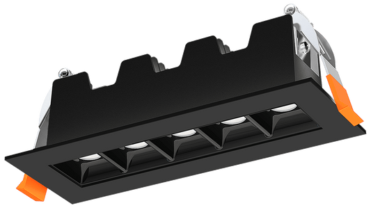 Product Display Visual of the SKU: JXL-TXH05-T11W-5CCT-BK-30° for Marketing of theLotus 5 LED Linear Recessed 11W 5CCT | JXL-TXH05-T11W-5CCT