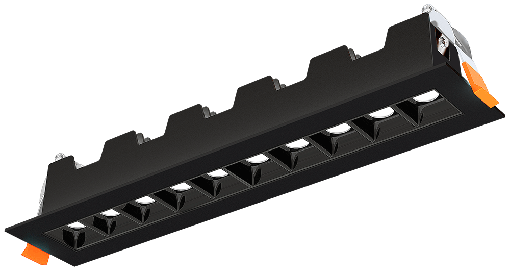 Product Display Visual of the SKU: JXL-TXH10-T18W-5CCT-BK-30° for Marketing of theLotus 10 LED Linear Recessed 18W 5CCT | JXL-TXH10-T18W-5CCT
