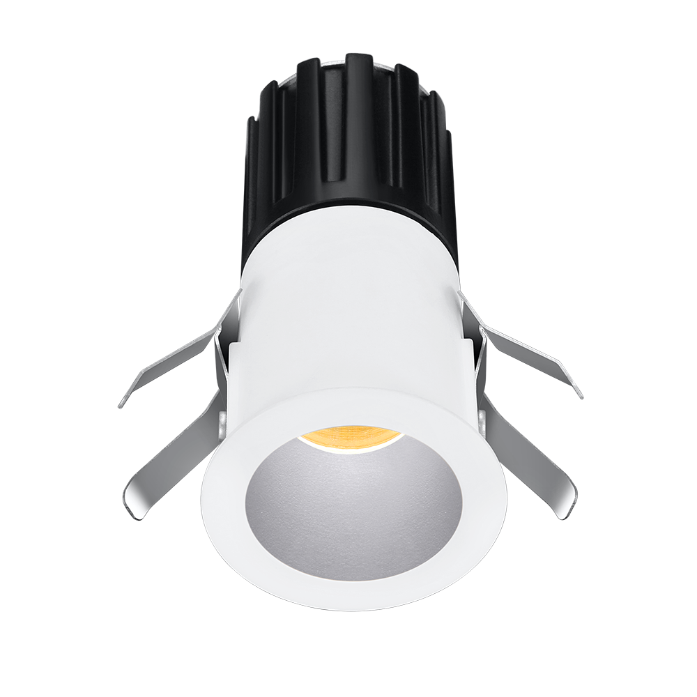 Lotus Mini Tangra L1F-RDT 1-inch fixed round deep-regressed thin-trim recessed downlight in Alzak finish — representative trim appearance