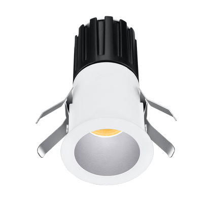 Lotus Mini Tangra L1F-RDT 1-inch fixed round deep-regressed thin-trim recessed downlight in Alzak finish — representative trim appearance