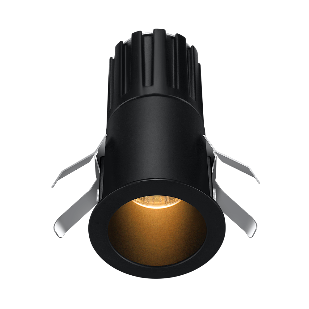Lotus Mini Tangra L1F-RDT 1-inch fixed round deep-regressed thin-trim recessed downlight in black finish — representative trim appearance