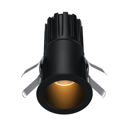 Lotus Mini Tangra L1F-RDT 1-inch fixed round deep-regressed thin-trim recessed downlight in black finish — representative trim appearance