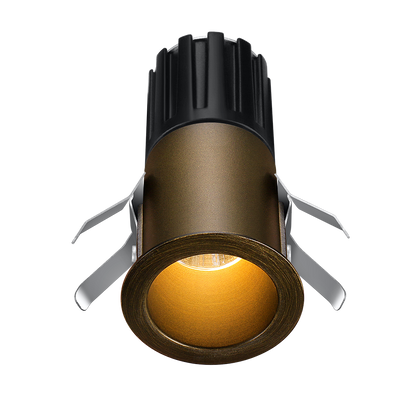 Lotus Mini Tangra L1F-RDT 1-inch fixed round deep-regressed thin-trim recessed downlight in bronze finish — representative trim appearance