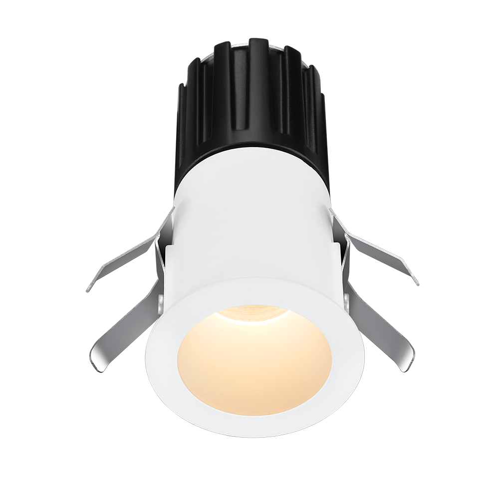 Lotus Mini Tangra L1F-RDT 1-inch fixed round deep-regressed thin-trim recessed downlight in white finish — representative trim appearance