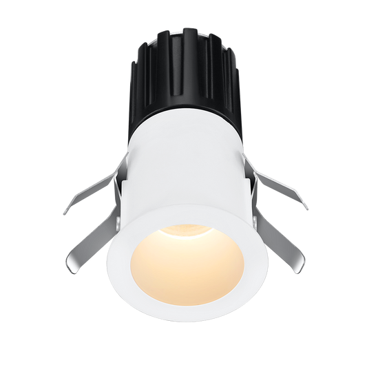 Lotus Mini Tangra L1F-RDT 1-inch fixed round deep-regressed thin-trim recessed downlight in white finish — representative trim appearance