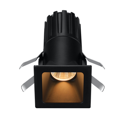 Lotus Tangra L1F-SDT 1-inch fixed square deep-regressed thin-trim LED downlight, Black finish; reflector, beam angle and CRI depend on selected SKU