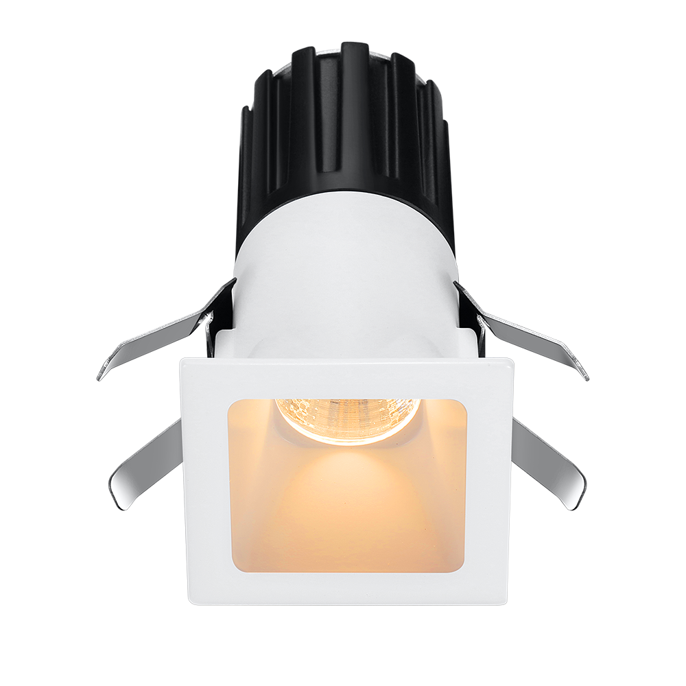Lotus Tangra L1F-SDT 1-inch fixed square deep-regressed thin-trim LED downlight, White finish; reflector, beam angle and CRI depend on selected SKU