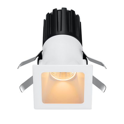 Lotus Tangra L1F-SDT 1-inch fixed square deep-regressed thin-trim LED downlight, White finish; reflector, beam angle and CRI depend on selected SKU