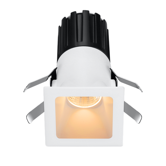 Lotus Tangra L1F-SDT 1-inch fixed square deep-regressed thin-trim LED downlight, White finish; reflector, beam angle and CRI depend on selected SKU