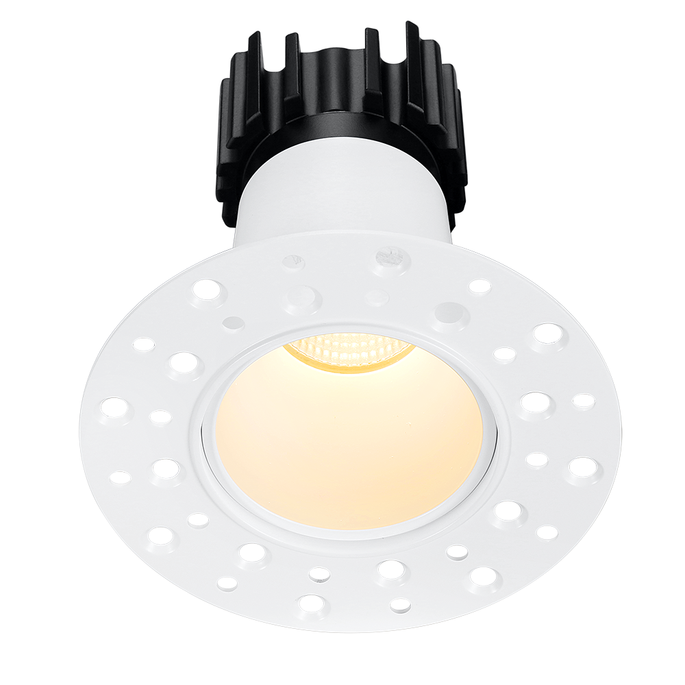 Lotus Tangra L2F-RDI 2-inch fixed round deep-regressed invisible-trim recessed LED downlight, White finish; reflector beam and CRI vary by selected SKU