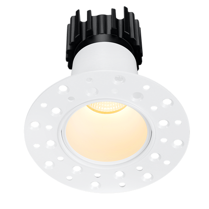 Lotus Tangra L2F-RDI 2-inch fixed round deep-regressed invisible-trim recessed LED downlight, White finish; reflector beam and CRI vary by selected SKU