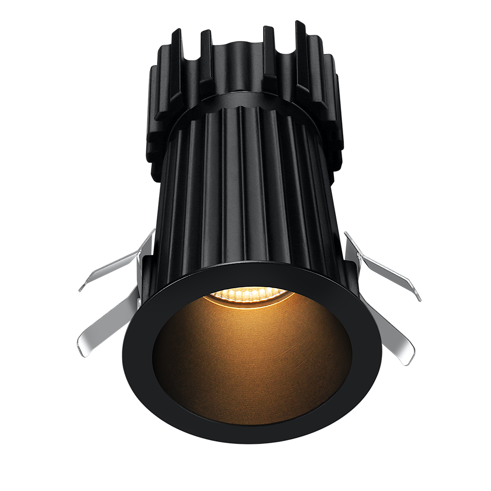 Lotus Tangra L2F-RDT 2-inch fixed round deep-regressed thin-trim LED downlight in Black finish; specific beam and CRI depend on selected variant