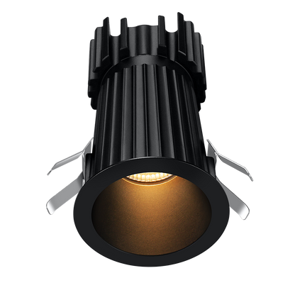Lotus Tangra L2F-RDT 2-inch fixed round deep-regressed thin-trim LED downlight in Black finish; specific beam and CRI depend on selected variant