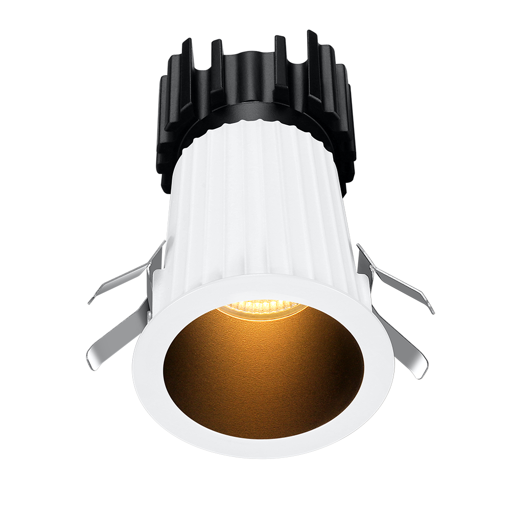 Lotus Tangra L2F-RDT 2-inch fixed round deep-regressed thin-trim LED downlight in White and Black Duo finish; specific beam and CRI depend on selected variant