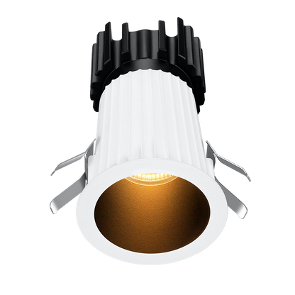 Lotus Tangra L2F-RDT 2-inch fixed round deep-regressed thin-trim LED downlight in White and Black Duo finish; specific beam and CRI depend on selected variant
