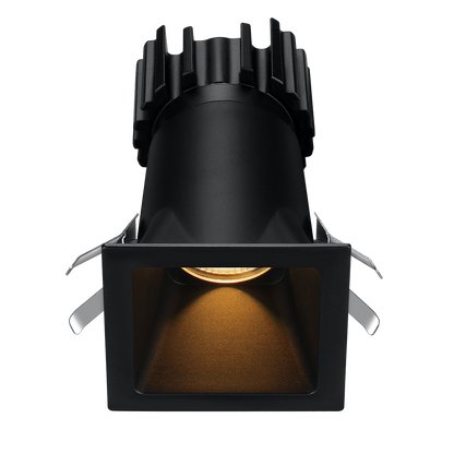 Lotus Tangra L2F-SDT 2-inch fixed square deep-regressed thin-trim LED downlight, Black finish; selected reflector, beam and CRI vary by SKU