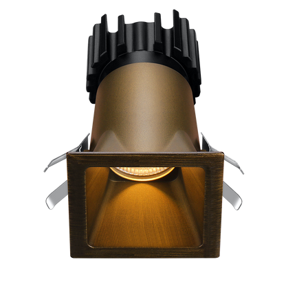 Lotus Tangra L2F-SDT 2-inch fixed square deep-regressed thin-trim LED downlight, Oil Rubbed Bronze finish; selected reflector, beam and CRI vary by SKU
